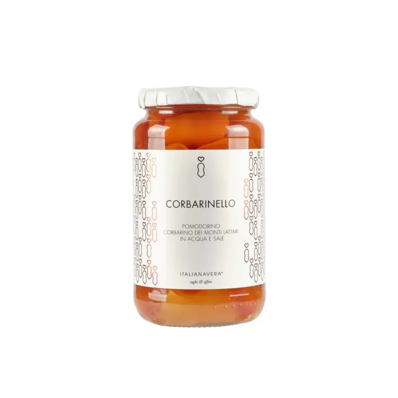 Corbarinello - Tomate Corbarino dans de l'eau et du sel 520 g d'Italiana...
