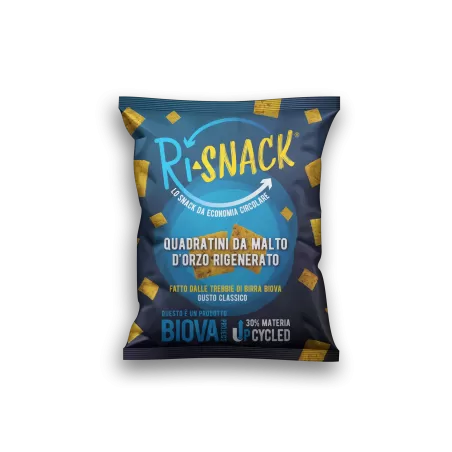 RI-SNACK - QUADRATINI DE MALT D'ORGE REGENERÉ - 12 pièces de Biova Pr...
