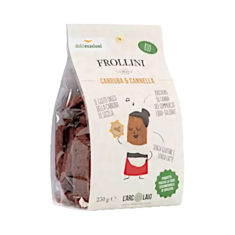 Glutenfreie Karob- und Zimtkekse von L'Arcolaio Coop...