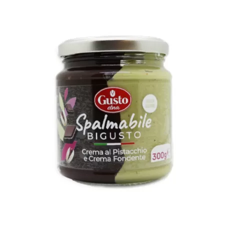 Crème bicolore Pistache et chocolat noir - 12 pièces de Gusto Etna...