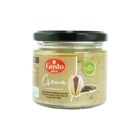 Pistaziencreme mit sizilianischen Pistazien und dunkler Granella...