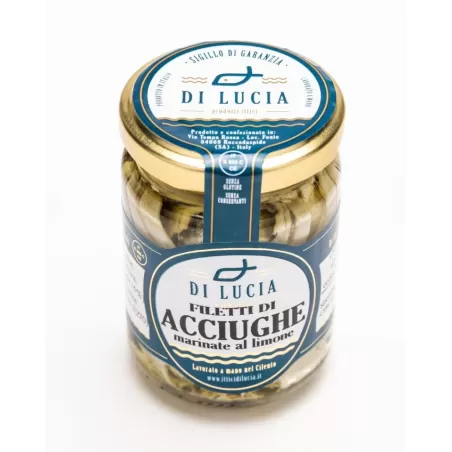 Marinierte Sardellen in Zitronenöl von Ittici di Lucia - Fischkonserven