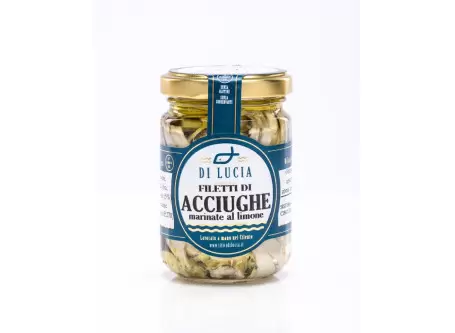 Acciughe Marinate al Limone in olio di Ittici Di Lucia - Ittici di Lucia - Conserve di Pesce