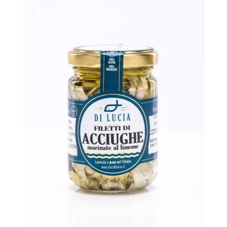 Marinierte Sardellen in Zitronenöl von Ittici di Lucia - Fischkonserven