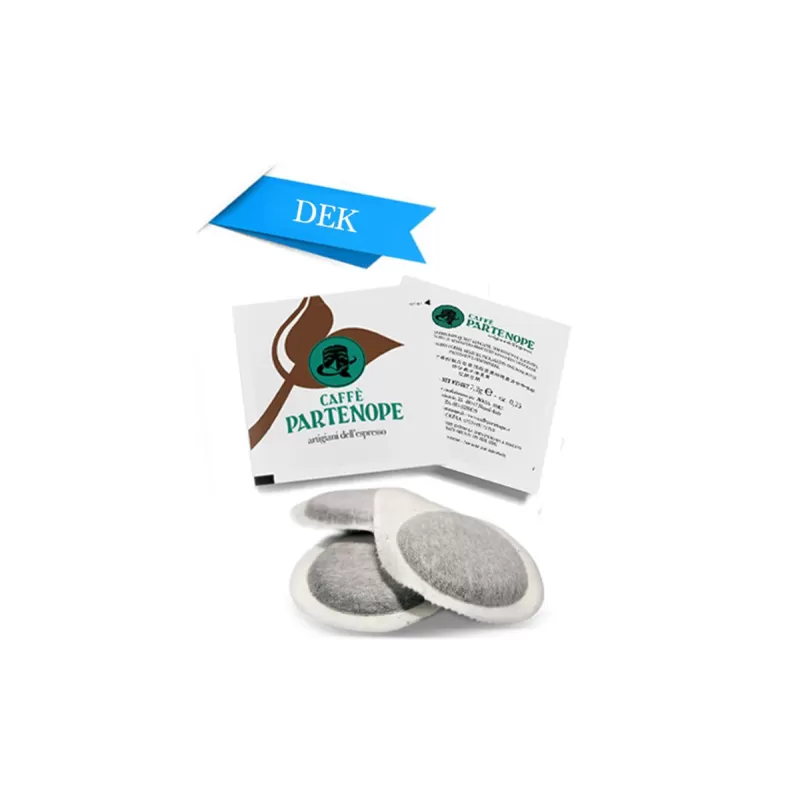 Entkoffeinierter Espresso-Kaffeepads DEK - Caffè Partenope - Kaffee in Bohnen, gemahlen und in Pads