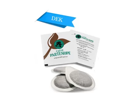 Cialdes de Café Espresso Décaféiné DEK - Caffè Partenope - Café en grains, moulu et en dosettes