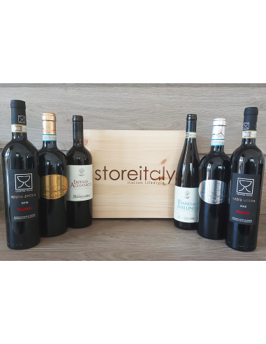 Confezione di 6 Vini Campani in elegante box in legno - Cantina Riccio - Vini